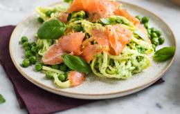 Pasta met zalm en MonChou